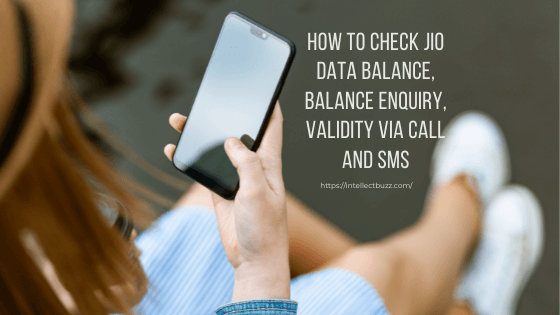 How to Check Jio Data Balance